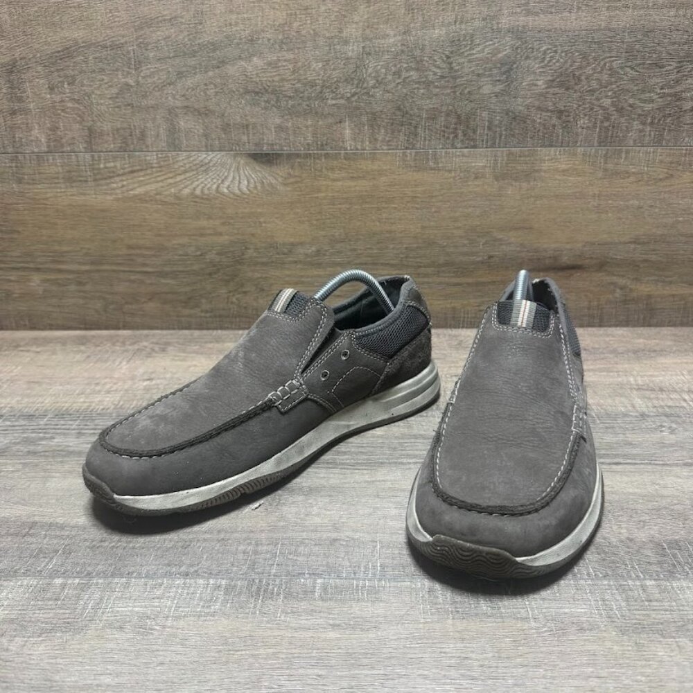 Clarks Sailview Step Taupe Nubuck Leather Slip On Sneaker Men's Size 10